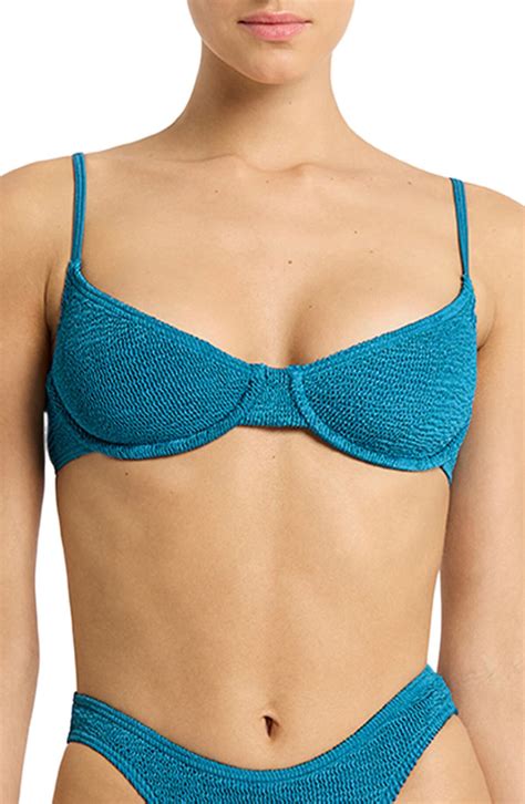 Bond Eye Gracie Underwire Bikini Top Ocean Shimmer Editorialist