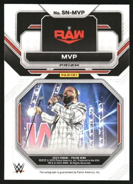 Panini Prizm Wwe Sensational Signatures Prizms Argent Mvp Auto