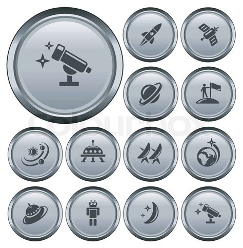 Space Buttons Stock Vector Colourbox