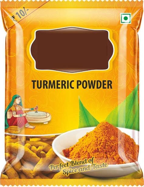 Printed Matte Turmeric Powder Packaging Pouch Heat Sealed At Rs Kg