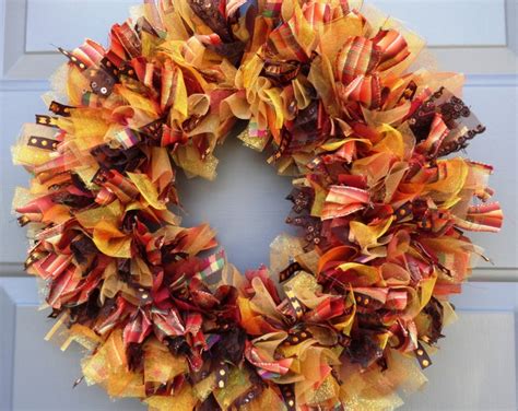 Fall Ribbon Wreath Etsy