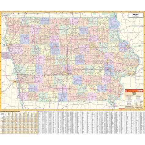 Iowa State Wall Map » Shop State Wall Maps – Ultimate Globes