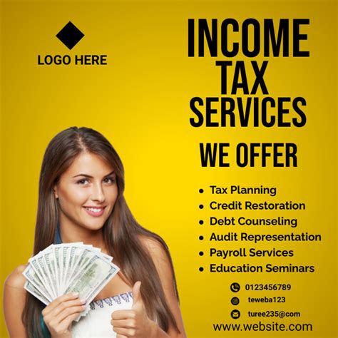 Income Tax Flyers Template Postermywall