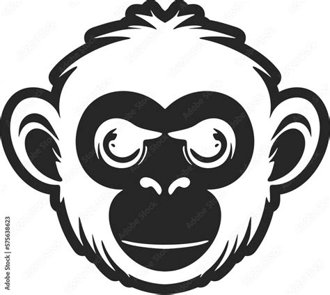 Elegant black and white monkey logo vector for your brand identity ...