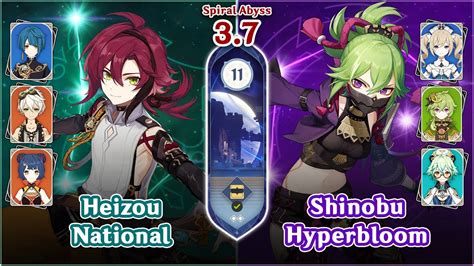 Genshin ImpactNEW Spiral Abyss 3 7 Floor 11 Heizou National