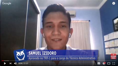 Aprovado No Concurso Trf 1 Entrevista Samuel Izidoro