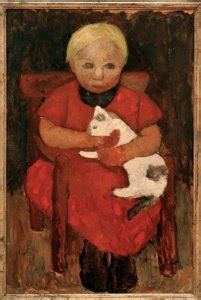 M Dchen Im Birkenwald Mit Katze Von Paula Modersohn Becker