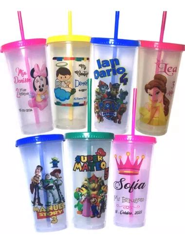 10 Vasos Mágicos Personalizados 600ml Bolo Cambia Color Envío Gratis