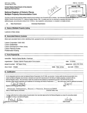 Fillable Online Pdfhost Focus Nps NPS Form 10 900 B Revised March 1992