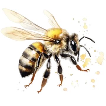 Honey Bee Cutout Isolated On Transparent Background, Honey Bee, Honey ...