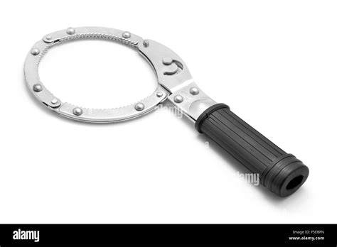 Oil Filter Wrench Tool On White Stock Photo Alamy