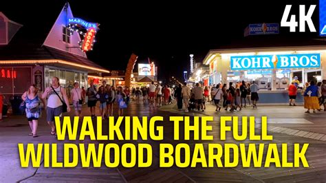 Walking The Boardwalk At Night 2022 Wildwood Video Archive