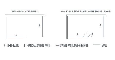 Dawn Minos 900x600mm Walk In Panel Side Panel Bracing Bar Bathroom