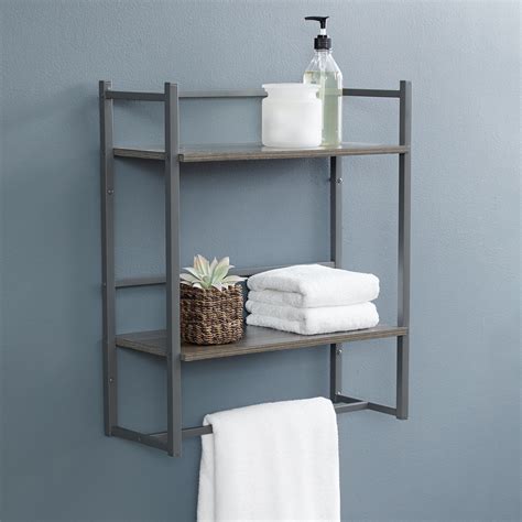 Gray Towel Bar Included Bathroom Storage at Lowes.com