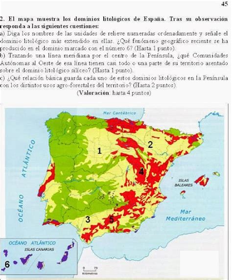 Los ojos de Menardo Ejercicio 45 Mapa de los dominios litológicos de