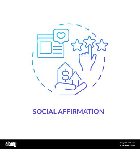 Social Affirmation Blue Gradient Concept Icon Stock Vector Image And Art Alamy