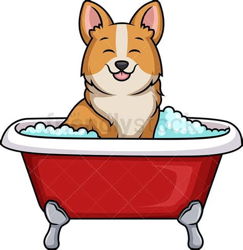 Bathing A Dog Clipart