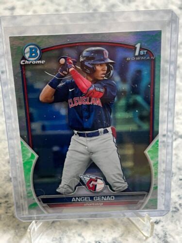 Bowman Chrome Angel Genao Sky Blue Refractor Ebay