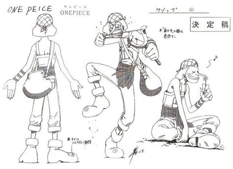 Usopp Sheet Character Design Official Reference Settei One Piece Drawing Cartoon Character