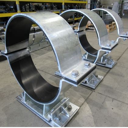 pipe saddles fabricators pipe supports  pipe clamps