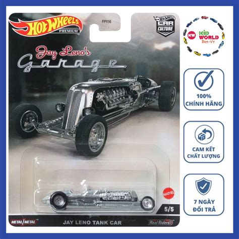 Xe mô hình Hot Wheels Premium Jay Leno s Garage Series Jay Leno Tank Car HCJ85 bánh cao su