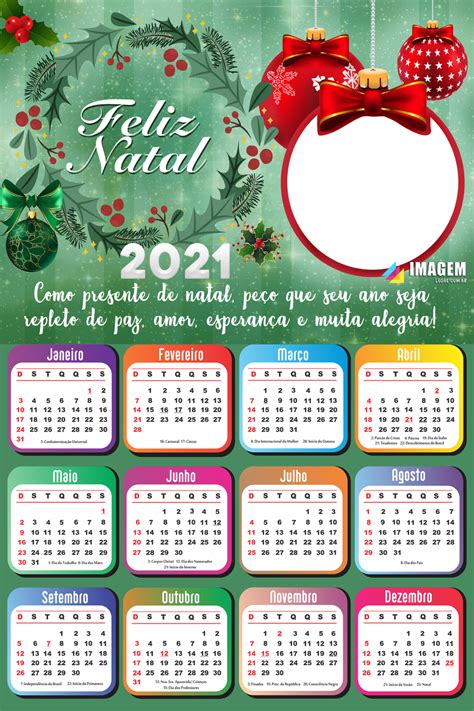 Moldura Calendário 2021 Como Presente De Natal Png Imagem Legal