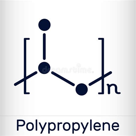 Polypropylene Polypropene Pp Plastic Chemical Structure Skeletal Formula Stock Vector