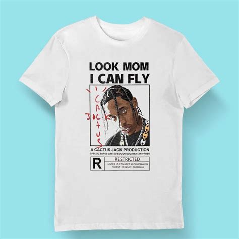 ️‍🔥 Travis Scott A Cactus Jack Look Mom I Can Fly Shirt Store Cloths