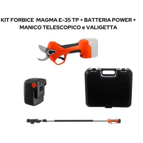 Kit Potatura Con Forbice Magma 35 Manico Batteria 2 6 Ah