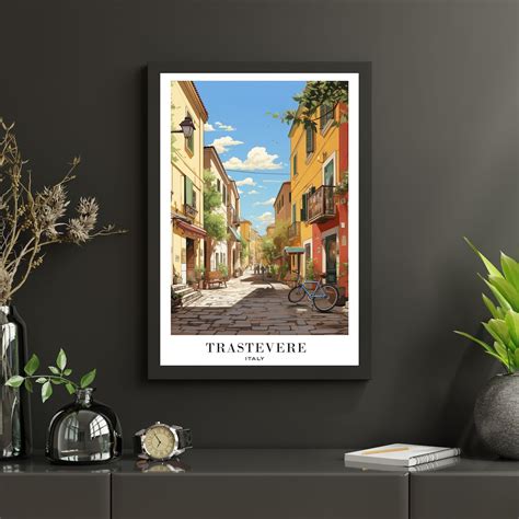 Rome Trastevere Travel Poster Print Italy Travel Poster Home Art