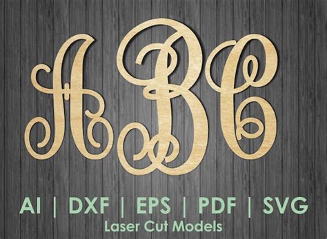 Monogram Font Svg Monogram Alphabet Svg Vine Monogram Font Etsy