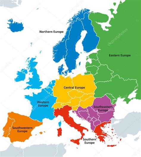 Regions Of Europe Map