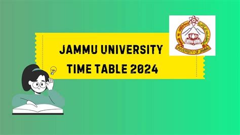 Jammu University Time Table Declared At Jammuuniversity Ac In