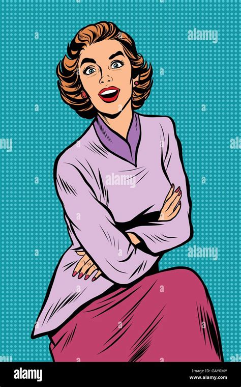 Surprised Elegant Woman Pop Art Retro Stock Vector Image And Art Alamy