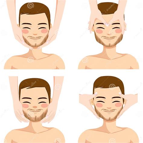 Man Facial Massage Stock Vector Illustration Of Facial 70463244