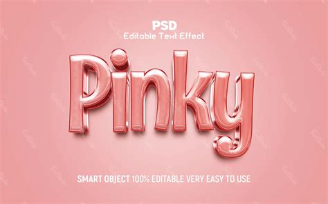 Effet De Texte Pinky Glossy D Fichier Psd Photoshop Gratuit