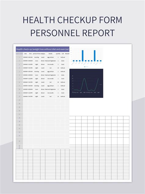 Health Checkup Form Personnel Report Excel Template And Google Sheets