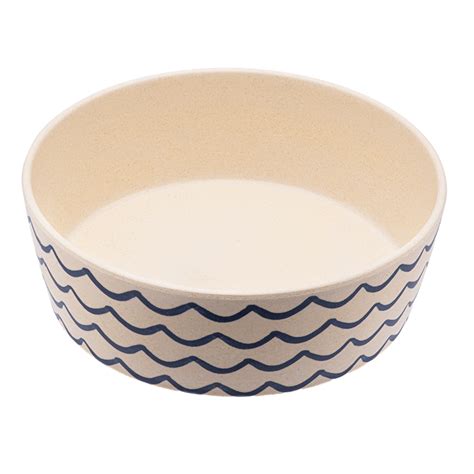 Beco Bamboo Bowl Ocean Waves Small Dog Bowls