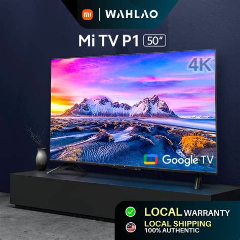 Xiaomi Mi TV P1 50" 4K display resolution 3840 x 2160p, 2GB + 16GB ...