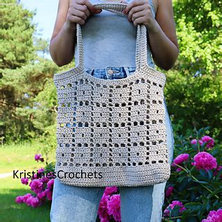 Ravelry Classic Tote Shoulder Bag Pattern By Kristines Crochets