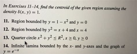 Solved In Exercises Find The Centroid Of The Given Chegg