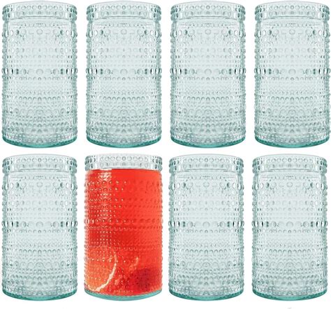 Amazon Polidream Set Of Hobnail Drinking Glasses Oz Beaded