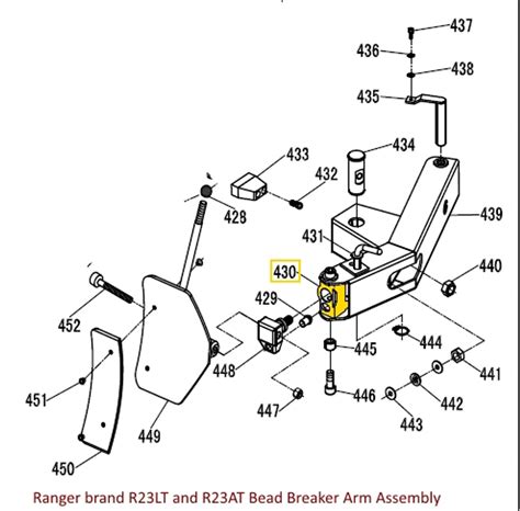 Ranger Tire Changer Parts Diagram