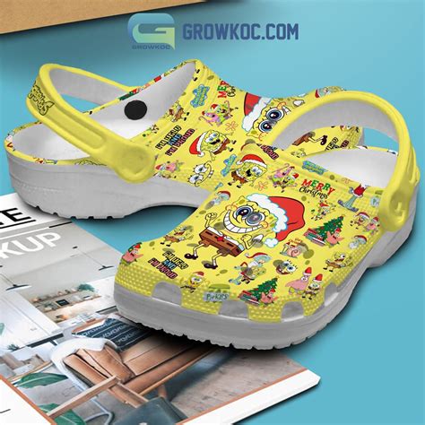 Spongebob Merry Christmas I'm Ugly And I'm Pround Clogs Crocs - Growkoc