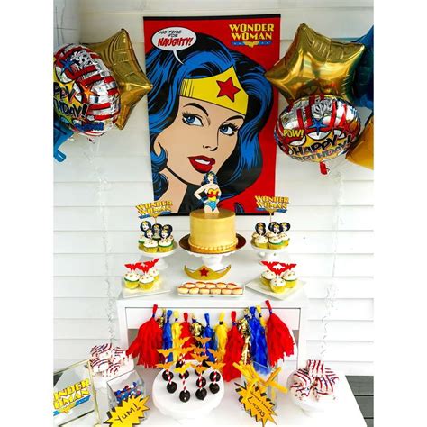 Wonder Woman Birthday Party Ideas Photo 1 Of 5 Wonder Woman