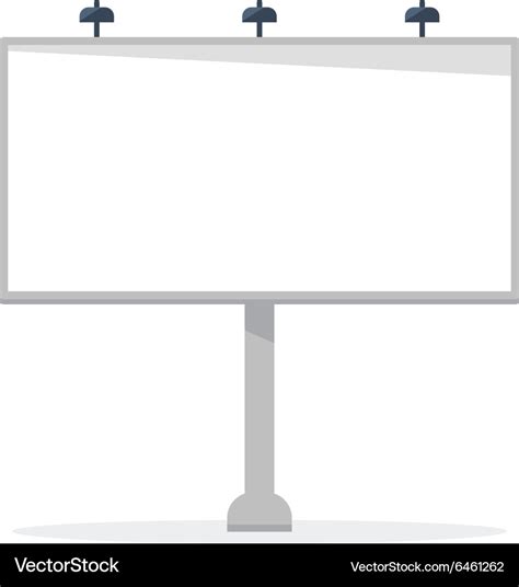 White blank billboard template Royalty Free Vector Image