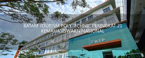 Batam Tourism Polytechnic Peringkat 21 Kemahasiswaan Nasional BTP