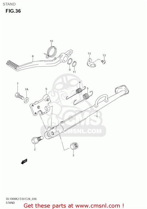 Suzuki DL1000 VSTROM 2002 K2 USA E03 STAND Buy Original STAND