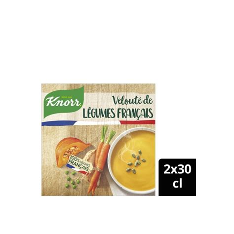 Soupe velouté de légumes KNORR le lot de 2 briques de 200mL