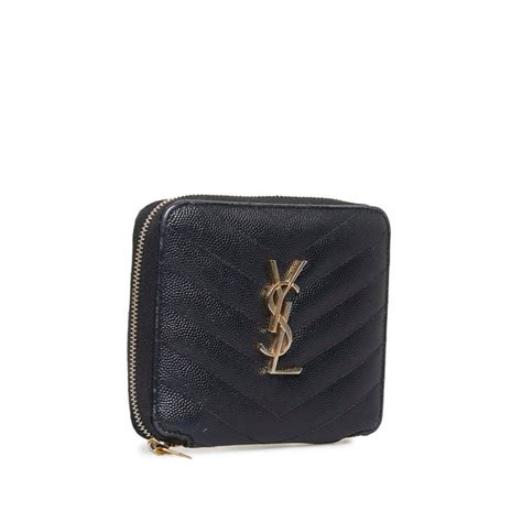 Saint Laurent Paris Saint Laurent YSL Quilted Bi Fold Wallet Black